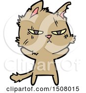 Poster, Art Print Of Tough Cartoon Cat