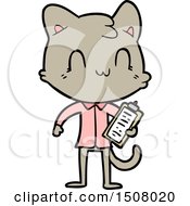 Poster, Art Print Of Cartoon Happy Cat