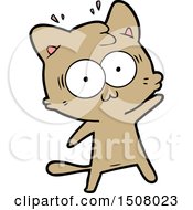 Cartoon Surprised Cat