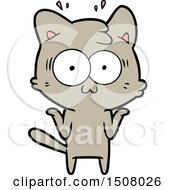 Poster, Art Print Of Cartoon Surprised Cat