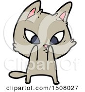 Poster, Art Print Of Confused Cartoon Cat