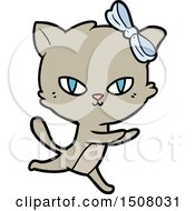 Poster, Art Print Of Cute Cartoon Cat Running