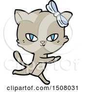 Cute Cartoon Cat Running