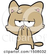 Poster, Art Print Of Bored Cartoon Cat