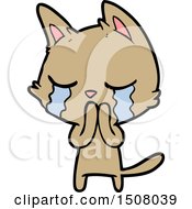 Poster, Art Print Of Crying Cartoon Cat