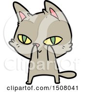 Poster, Art Print Of Cartoon Cat Staring