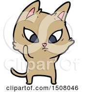 Poster, Art Print Of Confused Cartoon Cat