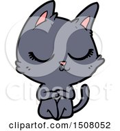 Poster, Art Print Of Calm Cartoon Cat