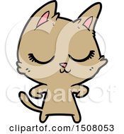 Poster, Art Print Of Calm Cartoon Cat