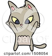 Poster, Art Print Of Confused Cartoon Cat