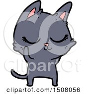 Poster, Art Print Of Calm Cartoon Cat