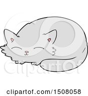 Poster, Art Print Of Cartoon Cat Sleeping