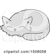 Cartoon Cat Sleeping