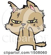 Poster, Art Print Of Tough Cartoon Cat