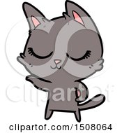 Poster, Art Print Of Calm Cartoon Cat