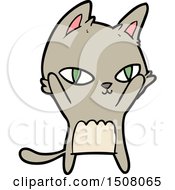 Poster, Art Print Of Cartoon Cat Staring