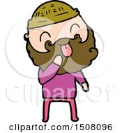Man With Beard Sticking Out Tongue