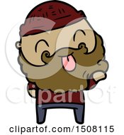 Man With Beard Sticking Out Tongue