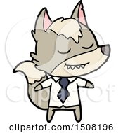 Friendly Cartoon Boss Wolf