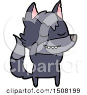 Poster, Art Print Of Friendly Cartoon Wolf