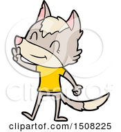 Friendly Cartoon Wolf