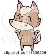 Friendly Cartoon Wolf