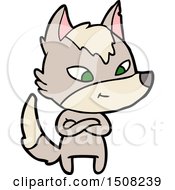 Friendly Cartoon Wolf