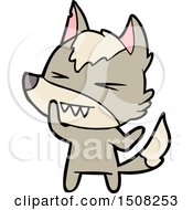 Poster, Art Print Of Angry Wolf Cartoon