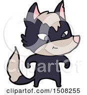 Friendly Cartoon Wolf