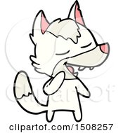 Cartoon Wolf Laughing