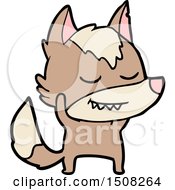 Poster, Art Print Of Friendly Cartoon Wolf