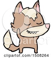 Friendly Cartoon Wolf