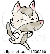 Cartoon Wolf Running