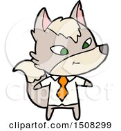 Friendly Cartoon Wolf Manager