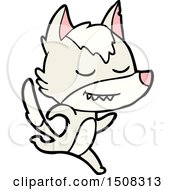 Friendly Cartoon Wolf