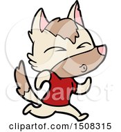 Poster, Art Print Of Cartoon Wolf Running