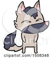 Cartoon Wolf Pouting