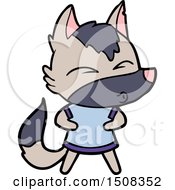 Poster, Art Print Of Cartoon Wolf Whistling