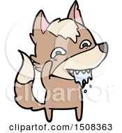 Cartoon Hungry Wolf