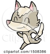 Friendly Cartoon Wolf Running