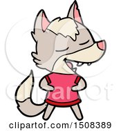 Cartoon Wolf Laughing