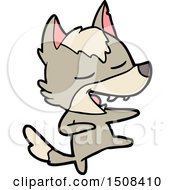 Cartoon Wolf Laughing