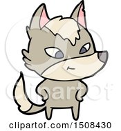 Friendly Cartoon Wolf