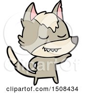 Friendly Cartoon Wolf