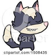 Friendly Cartoon Wolf