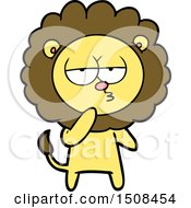Poster, Art Print Of Cartoon Tired Lion