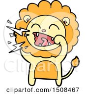 Poster, Art Print Of Cartoon Roaring Lion