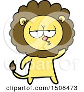 Poster, Art Print Of Cartoon Bored Lion Waving