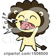 Poster, Art Print Of Cartoon Roaring Lion