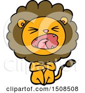 Poster, Art Print Of Cartoon Angry Lion